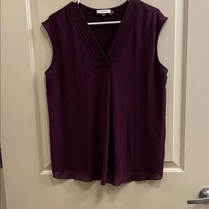 Calvin Klein Deep Purple Sleeveless Blouse